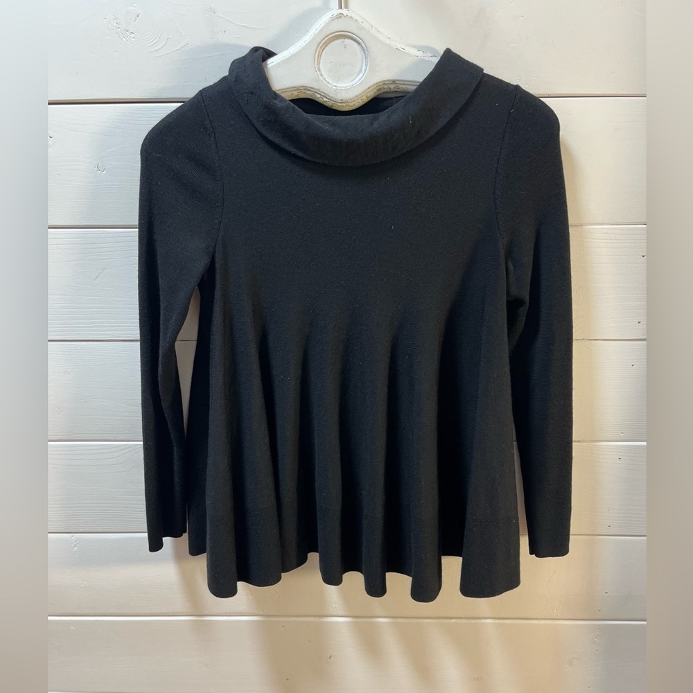 COS – Black Wool Funnel-Neck Sweater (XS)